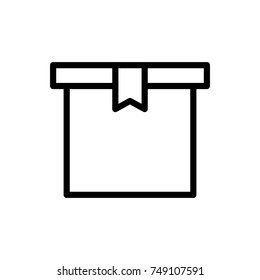 Box line icon. High quality black outline logo for web site design and mobile apps. Vector illustration on a white background.