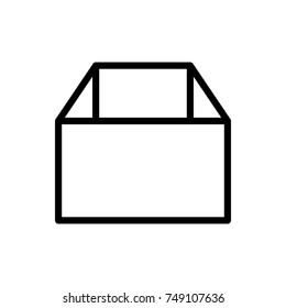 Box line icon. High quality black outline logo for web site design and mobile apps. Vector illustration on a white background.