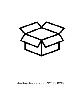 Box line icon, logo isolated on white background