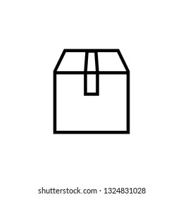 Box line icon, logo isolated on white background