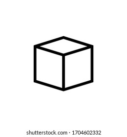 Box line icon, logo isolated on white background