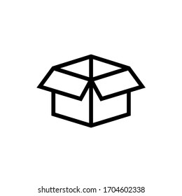 Box line icon, logo isolated on white background