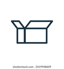 Box line icon on white background.