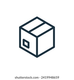 Box line icon on white background.