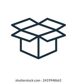 Box line icon on white background.