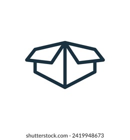 Box line icon on white background.