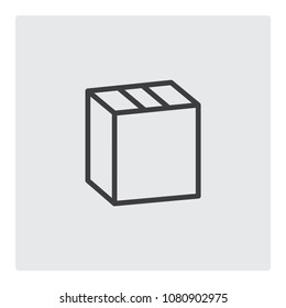 Box line icon vector 
