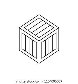 Box line icon, vector illustration design. Logistics collection.