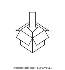 Box line icon, vector illustration design. Logistics collection.