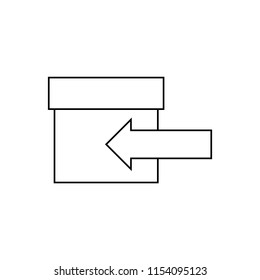 Box line icon, vector illustration design. Logistics collection.