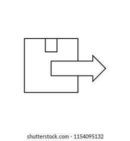 Box line icon, vector illustration design. Logistics collection.