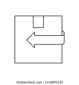 Box line icon, vector illustration design. Logistics collection.