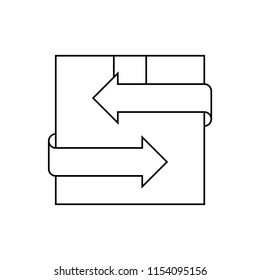 Box line icon, vector illustration design. Logistics collection.