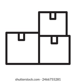 Box Line-Symbol. Vektorillustration.
