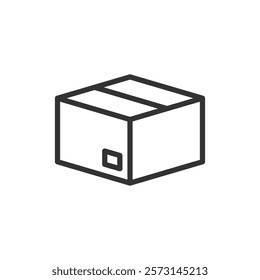 Box line icon. Vector illustration