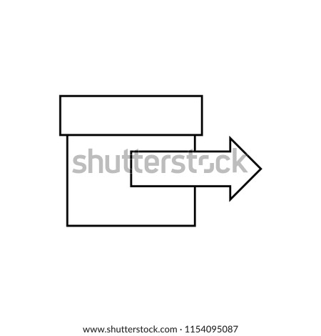 Box line icon, vector illustration design. Logistics collection.