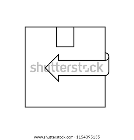 Box line icon, vector illustration design. Logistics collection.