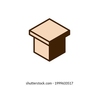 Box line icon. Vector symbol in trendy flat style on white background. Commerce sing for design.