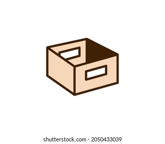 Box line icon. Vector symbol in trendy flat style on white background. Commerce sing for design.