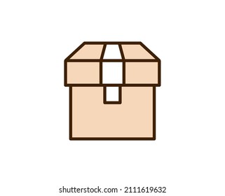 Box line icon. Vector symbol in trendy flat style on white background. Commerce sing for design.