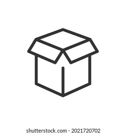 Box line icon. Web symbol for web and apps. Sign design in outline style. Box stroke object.