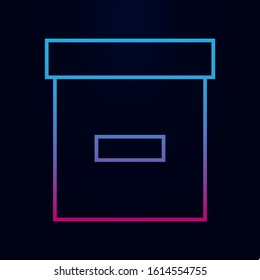 Box line nolan icon. Simple thin line, outline vector of web icons for ui and ux, website or mobile application
