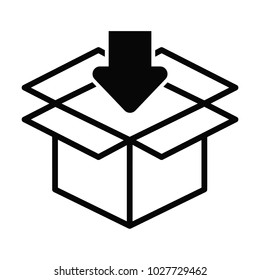 Box line simple icon