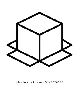 Box line simple icon