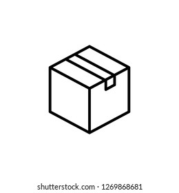 box line simple icon on white background