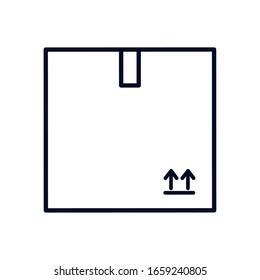 Box line style icon design, Delivery logistics transportation shipping service warehouse industry and global theme Vector illustration