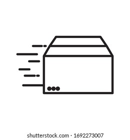 Box line style icon design, Delivery logistics transportation shipping service warehouse industry and global theme Vector illustration