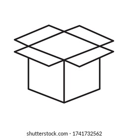 Box line style icon design, Delivery logistics transportation and shipping theme Vector illustration