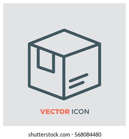 Box Line Vector Icon