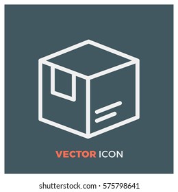 box line vector icon