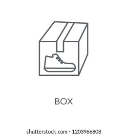 Box linear icon. Box concept stroke symbol design. Thin graphic elements vector illustration, outline pattern on a white background, eps 10.