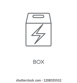 Box linear icon. Box concept stroke symbol design. Thin graphic elements vector illustration, outline pattern on a white background, eps 10.