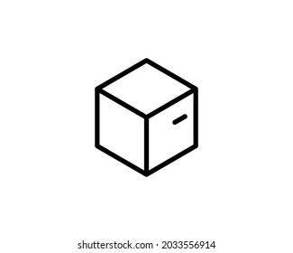 Box, linear style sign for mobile concept and web design. Symbol, logo illustration. Pixel perfect vector graphics.