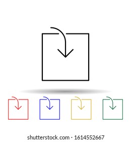 box loading symbol multi color style icon. Simple thin line, outline vector of web icons for ui and ux, website or mobile application