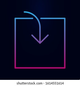 Box loading symbol nolan icon. Simple thin line, outline vector of web icons for ui and ux, website or mobile application