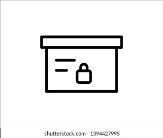 Box Lock Vector Icon - Vector 