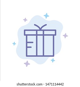 Box, Logistic, Gift, Global Blue Icon on Abstract Cloud Background. Vector Icon Template background