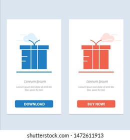Box, Logistic, Gift, Global  Blue and Red Download and Buy Now web Widget Card Template