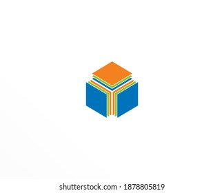 Box logo design for universal icon template