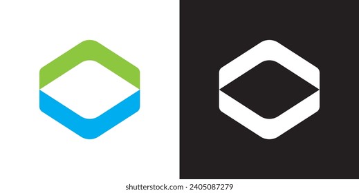 Box logo design vector: illustration introduces a modern and minimalist logo design centered around the concept of a box, isolated on black and white background. 