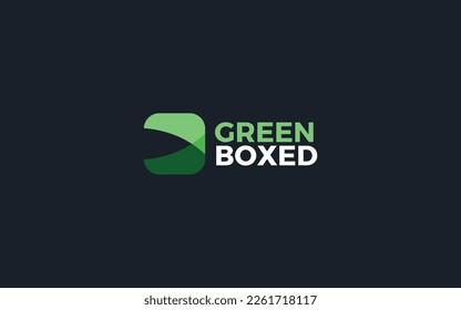 Box logo formed with simple and modern shape