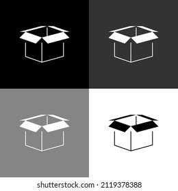 Box logo illustration. Object icon concept isolated vector. 