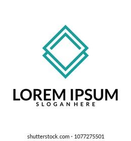 Box logo template. Vector illustration