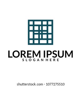 Box logo template. Vector illustration