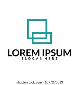 Box logo template. Vector illustration