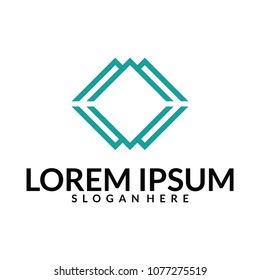 Box logo template. Vector illustration